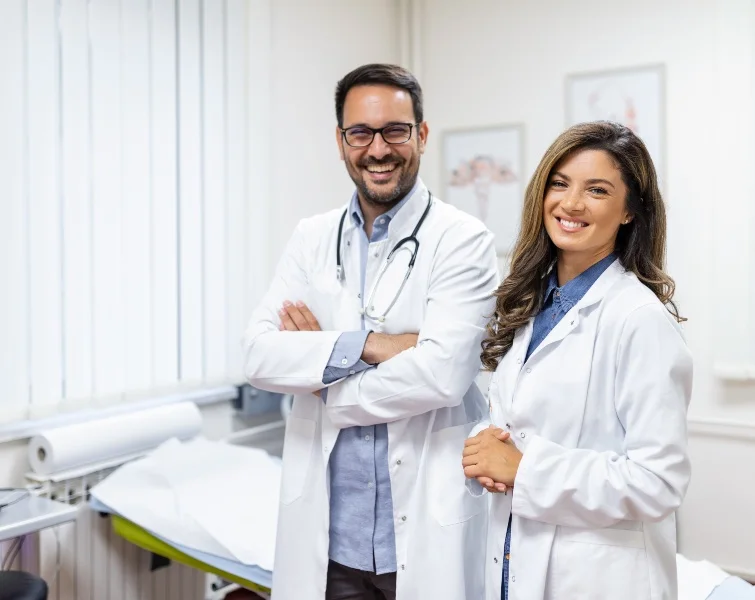 Recepción de una clínica privada